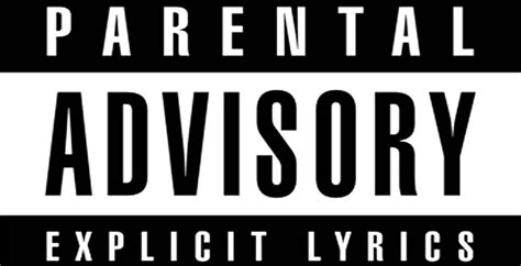 albums with parental advisory sticker.